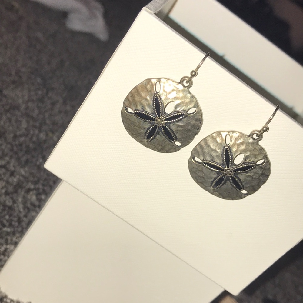 Silver Sandollar earrings